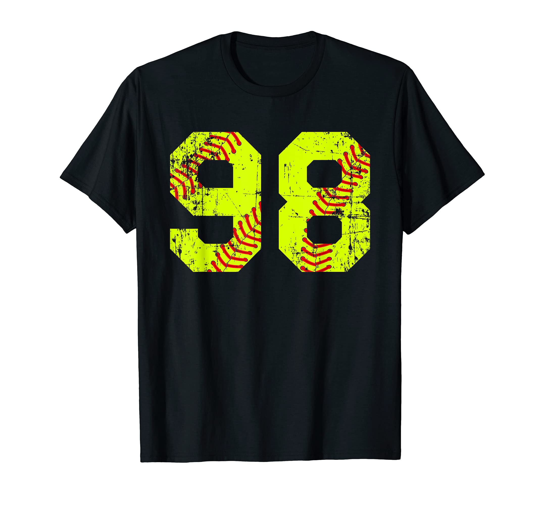 Softball 98 Jersey Number T-Shirt - Unique Graphic Unisex - T-Shirt, Sweatshirt, Hoodie