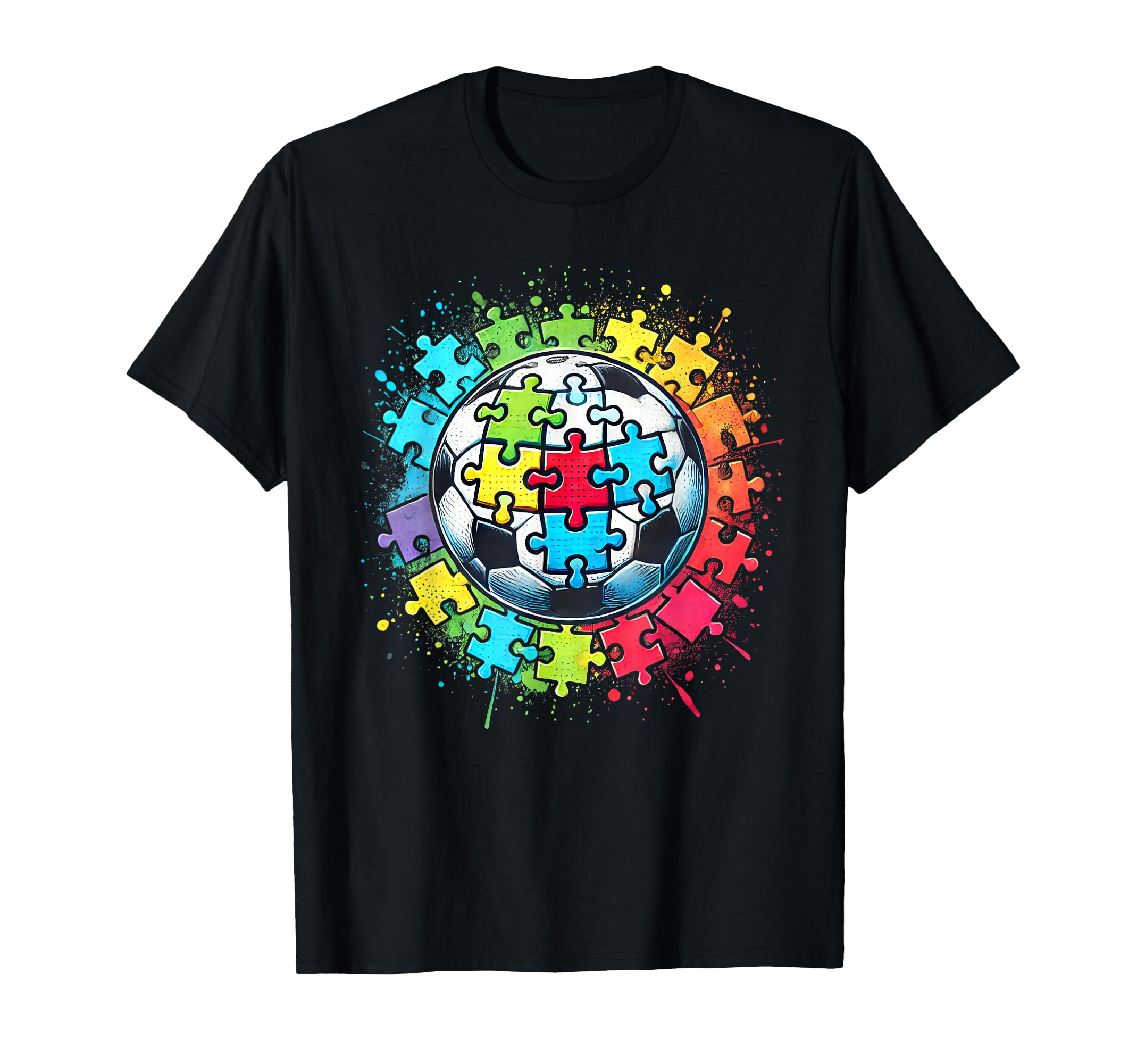 Soccer Ball Autism Awareness Month T-Shirt - Streetwear Style for Adults - T-Shirt, Sweatshirt, Hoodie