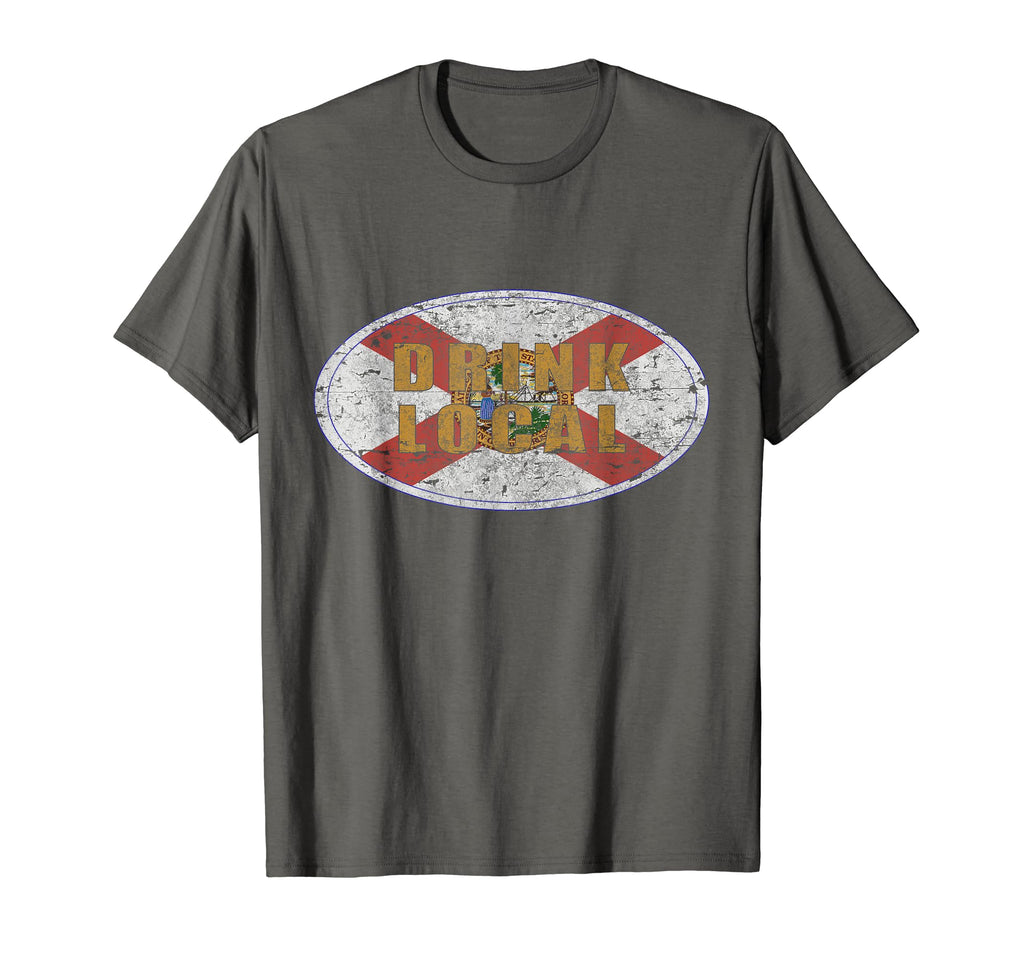 Drink Local Craft Beer Florida Flag T-Shirt - Fun Novelty Design Unisex - T-Shirt, Sweatshirt, Hoodie