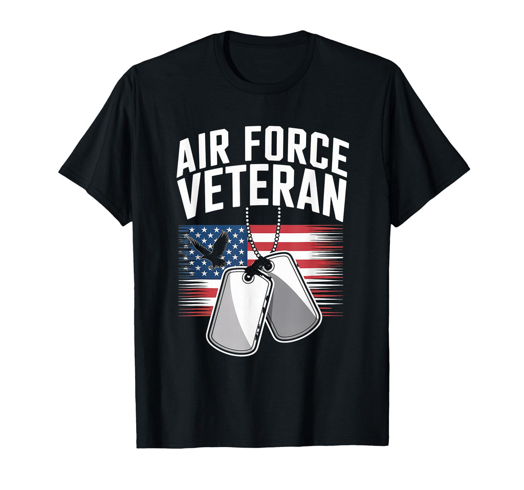 Air Force Veteran Us American Flag Dad T-Shirt - Aesthetic Graphic Unisex - T-Shirt, Sweatshirt, Hoodie