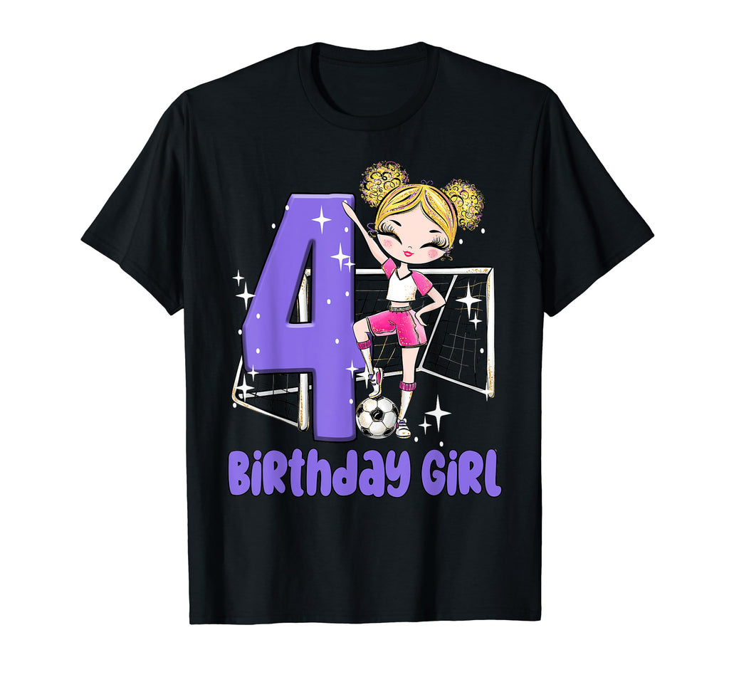 4Th Birthday Soccer Ball Net Party T-Shirt - Streetwear Style Men Women - T-Shirt, Sweatshirt, Hoodie