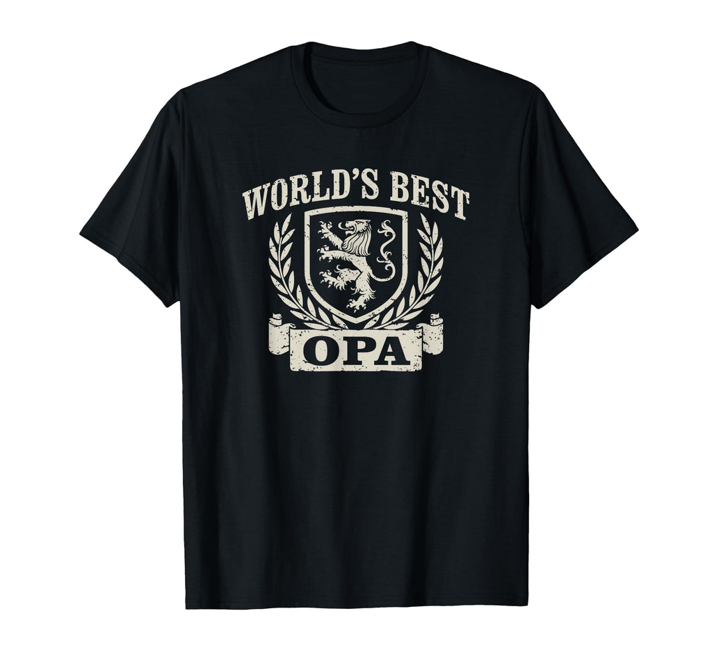 Worlds Best Opa Crest Grandpa T-Shirt - Graphic Print for Adults - T-Shirt, Sweatshirt, Hoodie