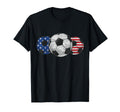 Soccer Red White Blue American Flag T-Shirt - Minimalist Print for Adults - T-Shirt, Sweatshirt, Hoodie
