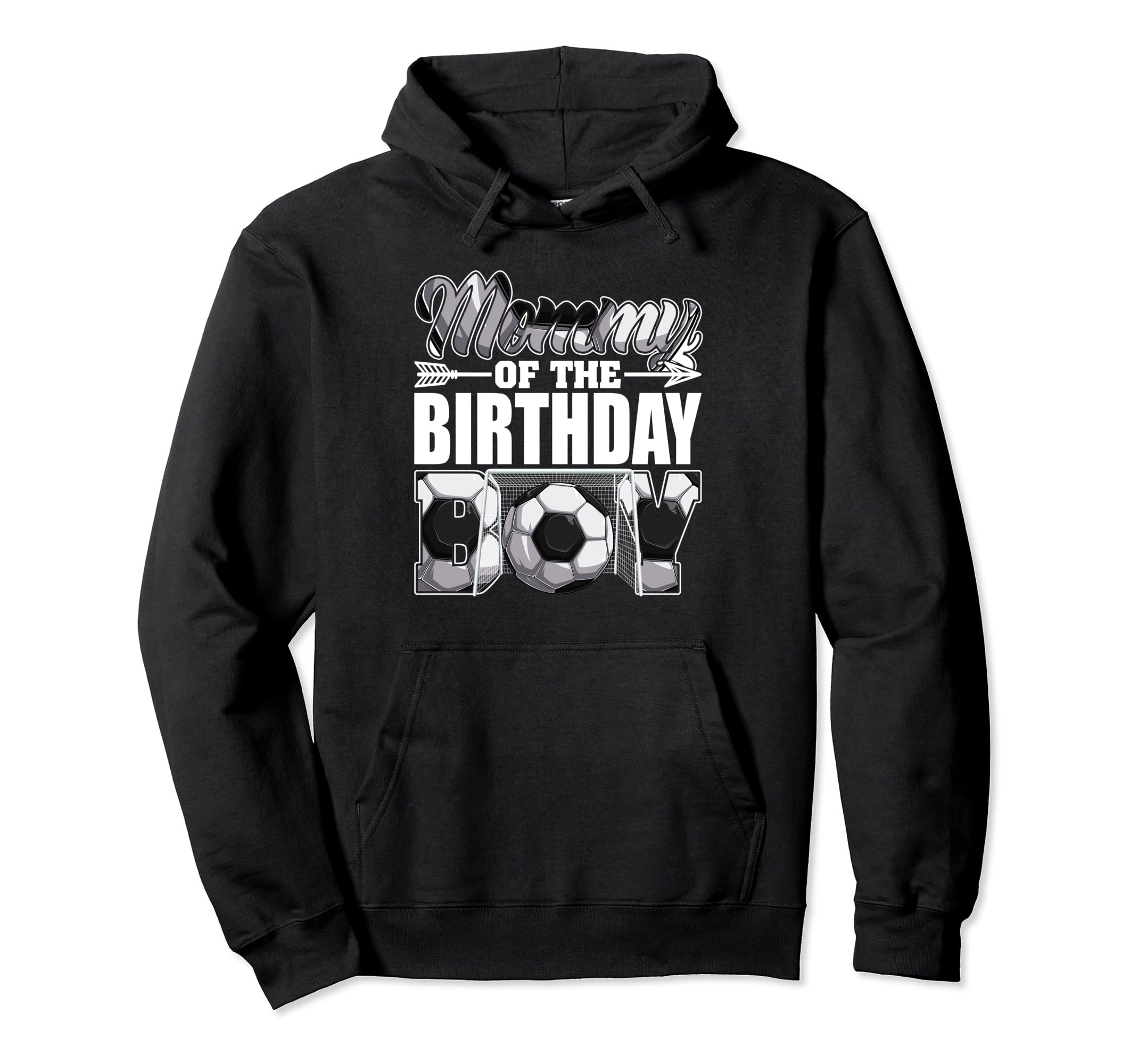 Mommy Birthday Soccer Matching Family Hoodie - Novelty Apparel for Adults - T-Shirt, Sweatshirt, Hoodie