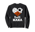Ball Nana Funny Volleyball Soccer Sweatshirt - Graphic Print for Adults - T-Shirt, Sweatshirt, Hoodie