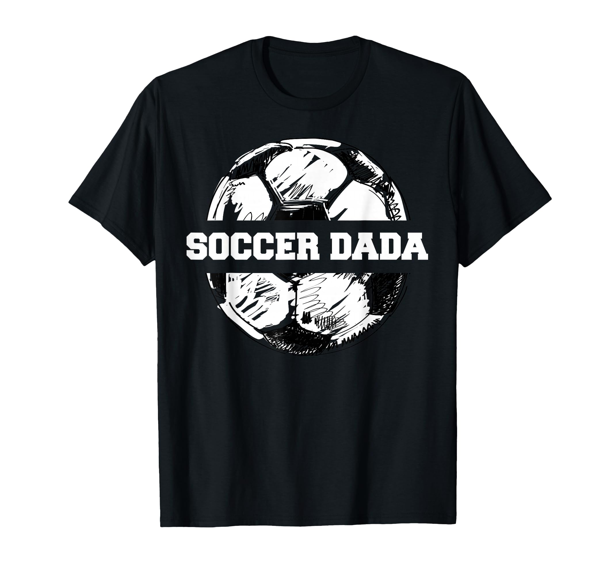 Soccer Dada Soccer Ball Split Funny T-Shirt - Novelty Apparel for Adults - T-Shirt, Sweatshirt, Hoodie