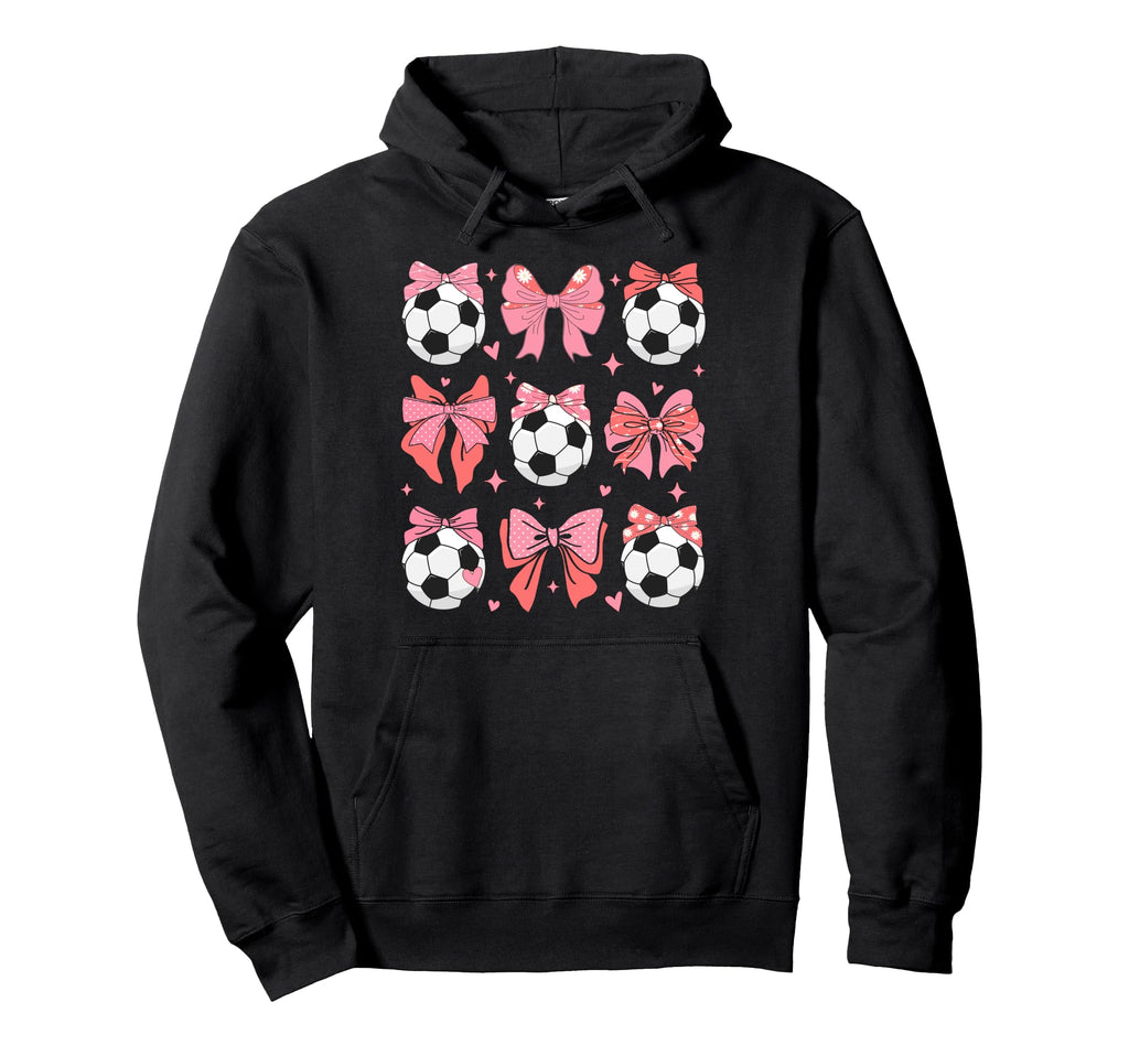 Coquette Bow Soccer Mom Family Sports Hoodie - Fun Novelty Design Unisex - T-Shirt, Sweatshirt, Hoodie