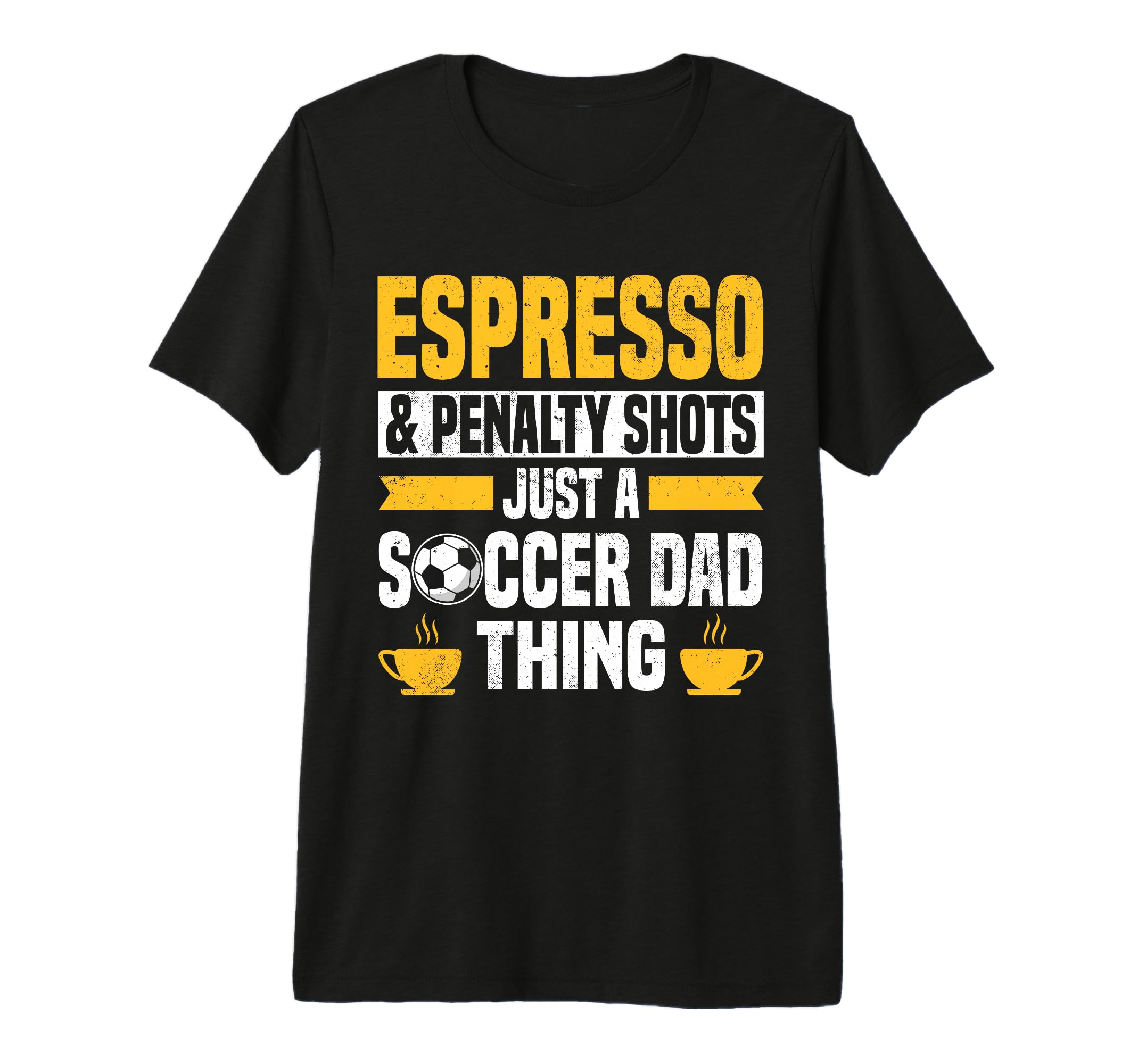 Mens Soccer Dad Coffee Lover Tri Blend T-Shirt - Novelty Apparel for Adults - T-Shirt, Sweatshirt, Hoodie