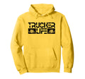 Trucker Life Proud Semi Truck Driver Hoodie - Minimalist Print for Adults - T-Shirt, Sweatshirt, Hoodie