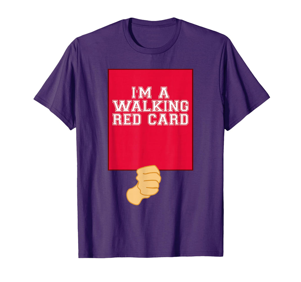 Walking Soccer Red Card T-Shirt - Graphic Print Men Women - T-Shirt, Sweatshirt, Hoodie