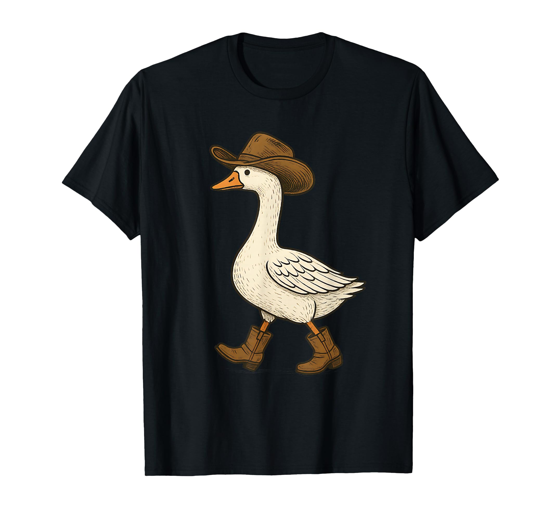 Cowboy Goose Funny Western Walking T-Shirt - Fun Novelty Design Unisex - T-Shirt, Sweatshirt, Hoodie