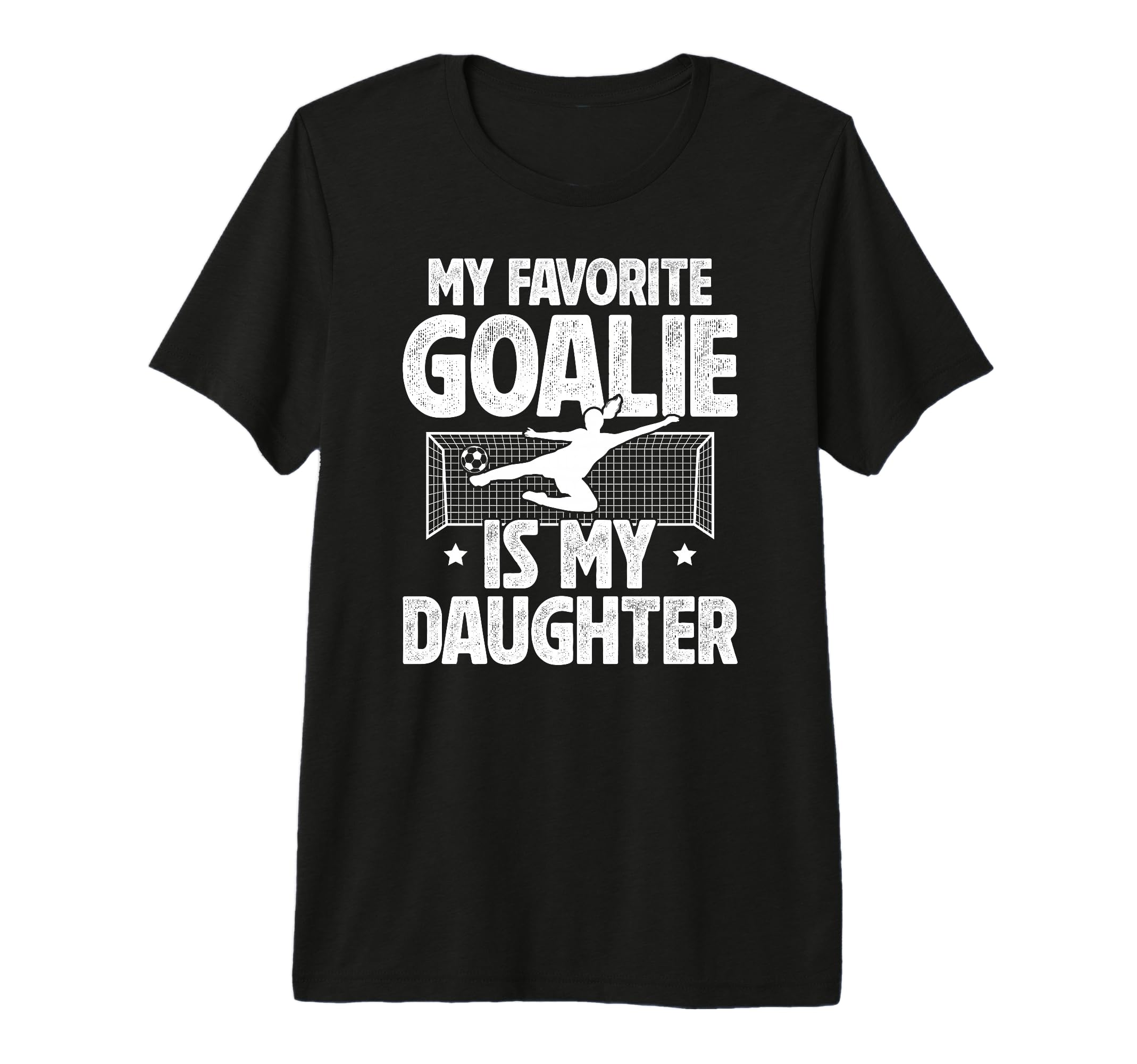 Mens My Daughter Soccer Goalie Dad T-Shirt - Minimalist Print for Adults - T-Shirt, Sweatshirt, Hoodie