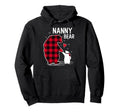 Nanny Bear Pajama Red Buffalo Plaid Hoodie - Casual Everyday Wear Men Women - T-Shirt, Sweatshirt, Hoodie