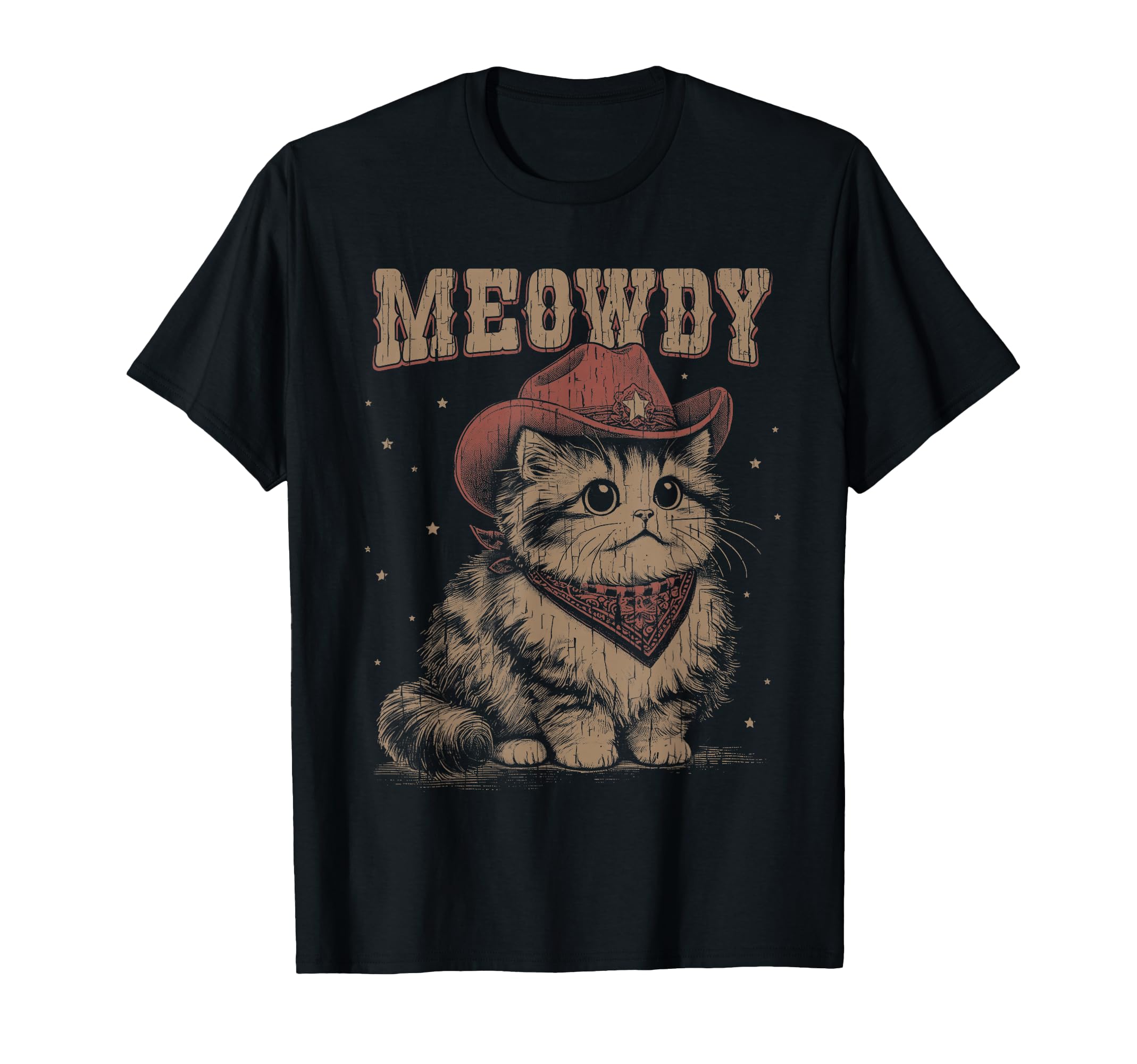 Meowdy Cat Western Cowgirl T-Shirt - Minimalist Print Men Women - T-Shirt, Sweatshirt, Hoodie