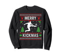 Funny Merry Kickmas Ugly Holiday Sweatshirt - Novelty Apparel for Adults - T-Shirt, Sweatshirt, Hoodie