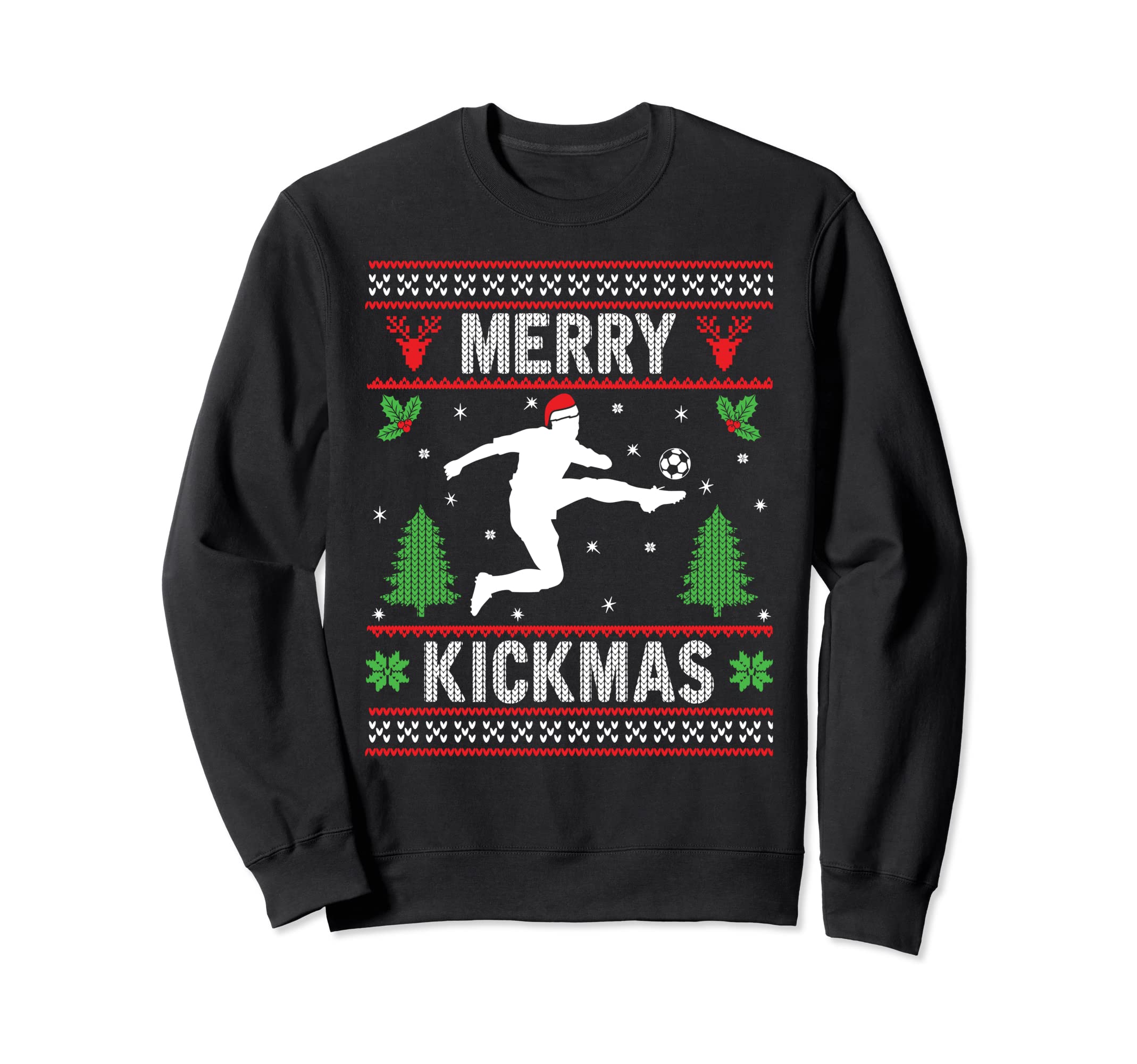 Funny Merry Kickmas Ugly Holiday Sweatshirt - Novelty Apparel for Adults - T-Shirt, Sweatshirt, Hoodie
