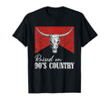 Raised 90S Country Music Western Bull T-Shirt - Unique Graphic for Adults - T-Shirt, Sweatshirt, Hoodie