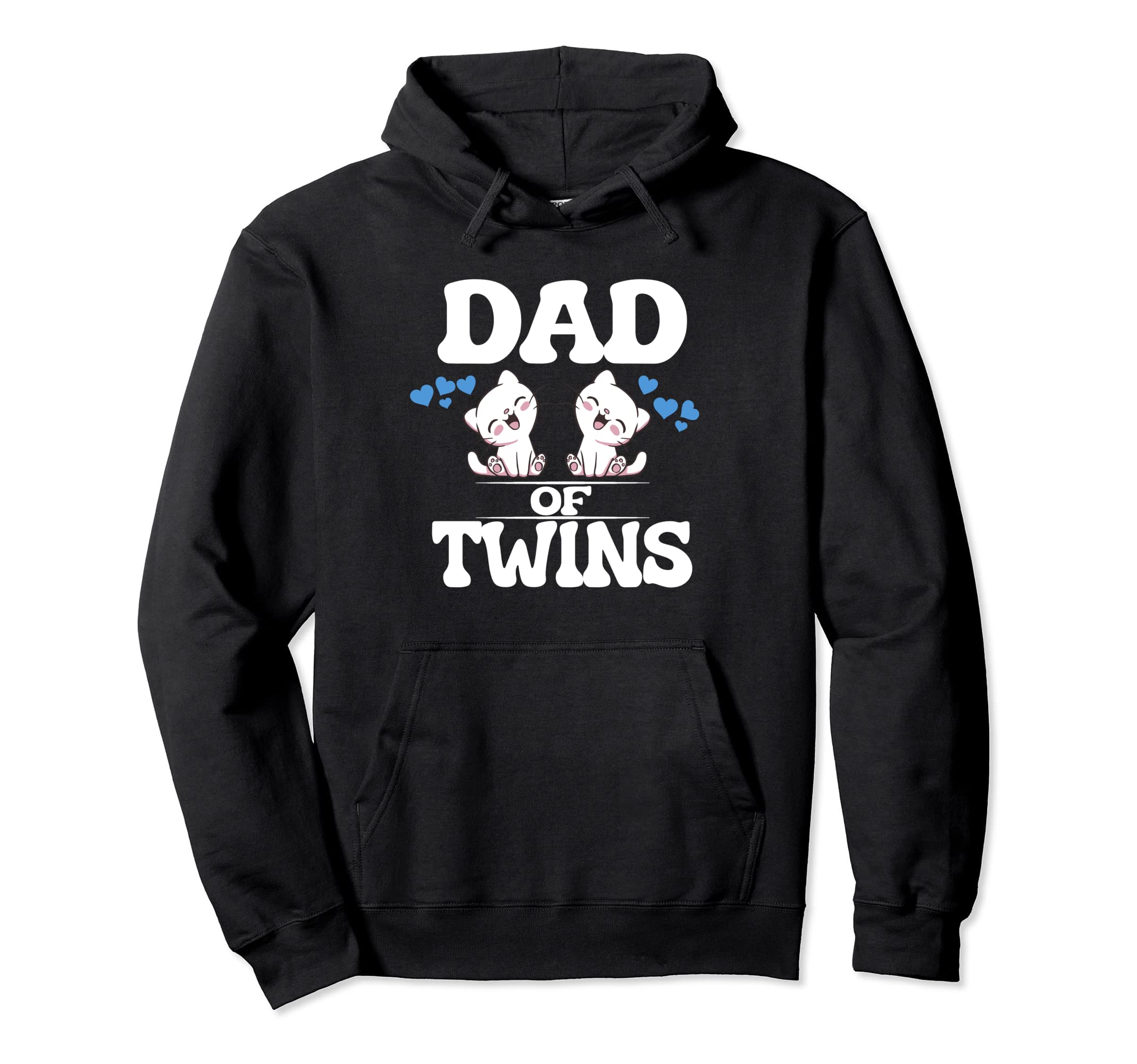Dad Twins Cats New Father Announcement Hoodie - Streetwear Style Unisex - T-Shirt, Sweatshirt, Hoodie