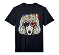 Patriotic White Poodle 4Th July Dog T-Shirt - Graphic Print for Adults - T-Shirt, Sweatshirt, Hoodie