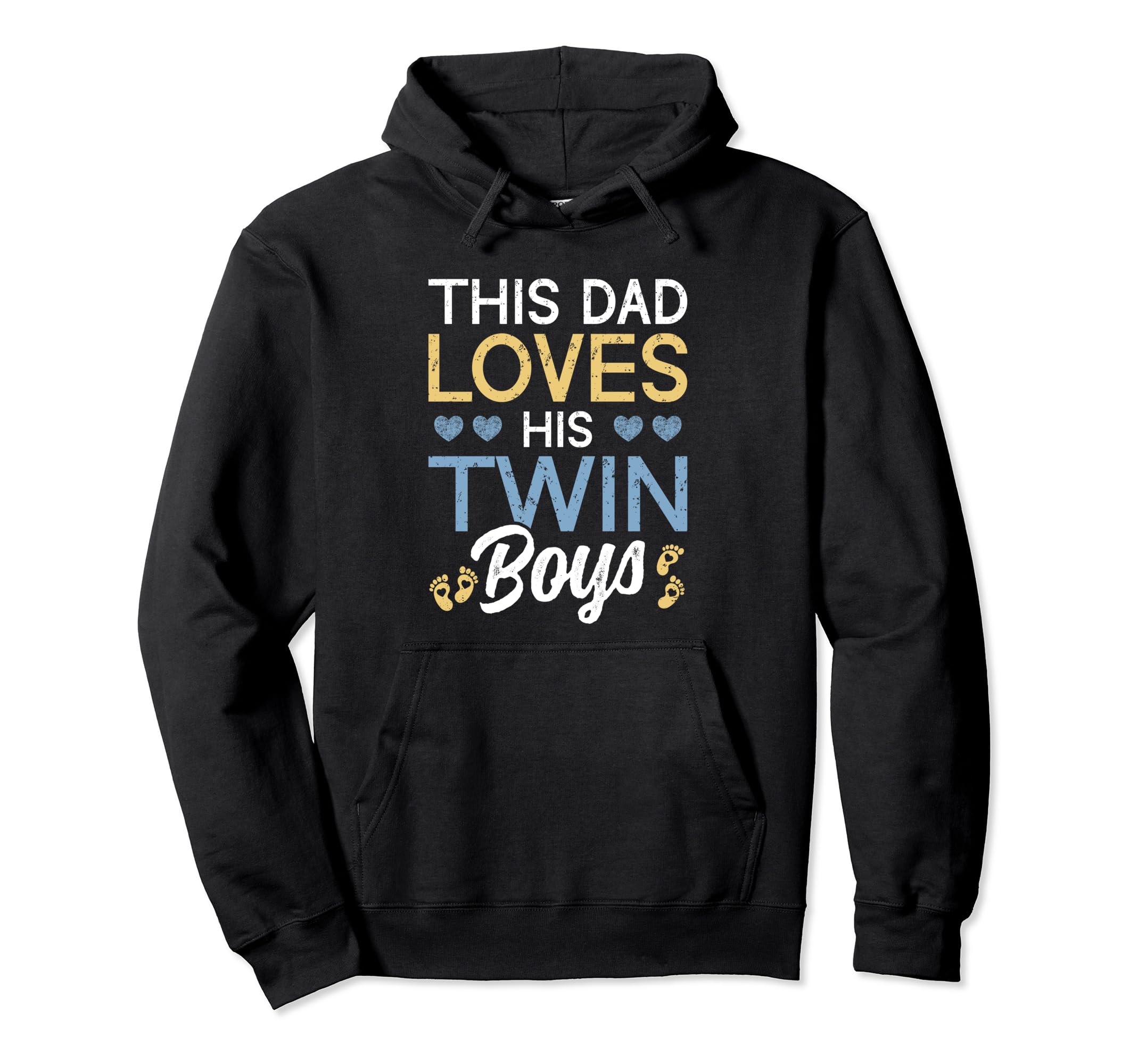 This Dad Loves His Twin Father Two Dad Hoodie - Custom Art Print Men Women - T-Shirt, Sweatshirt, Hoodie