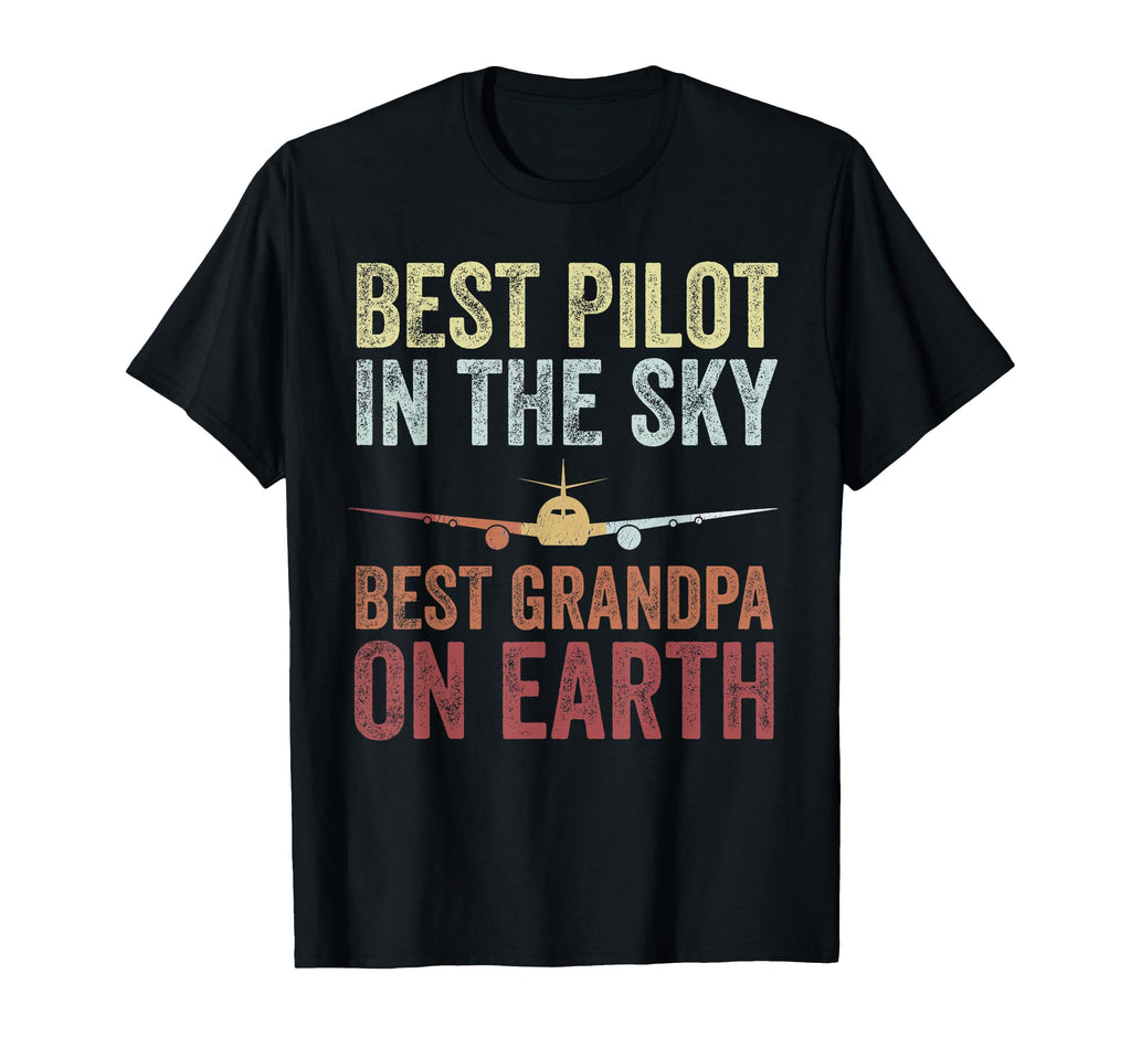Pilot Grandpa Funny Flying Grandpa T-Shirt - Custom Art Print for Adults - T-Shirt, Sweatshirt, Hoodie