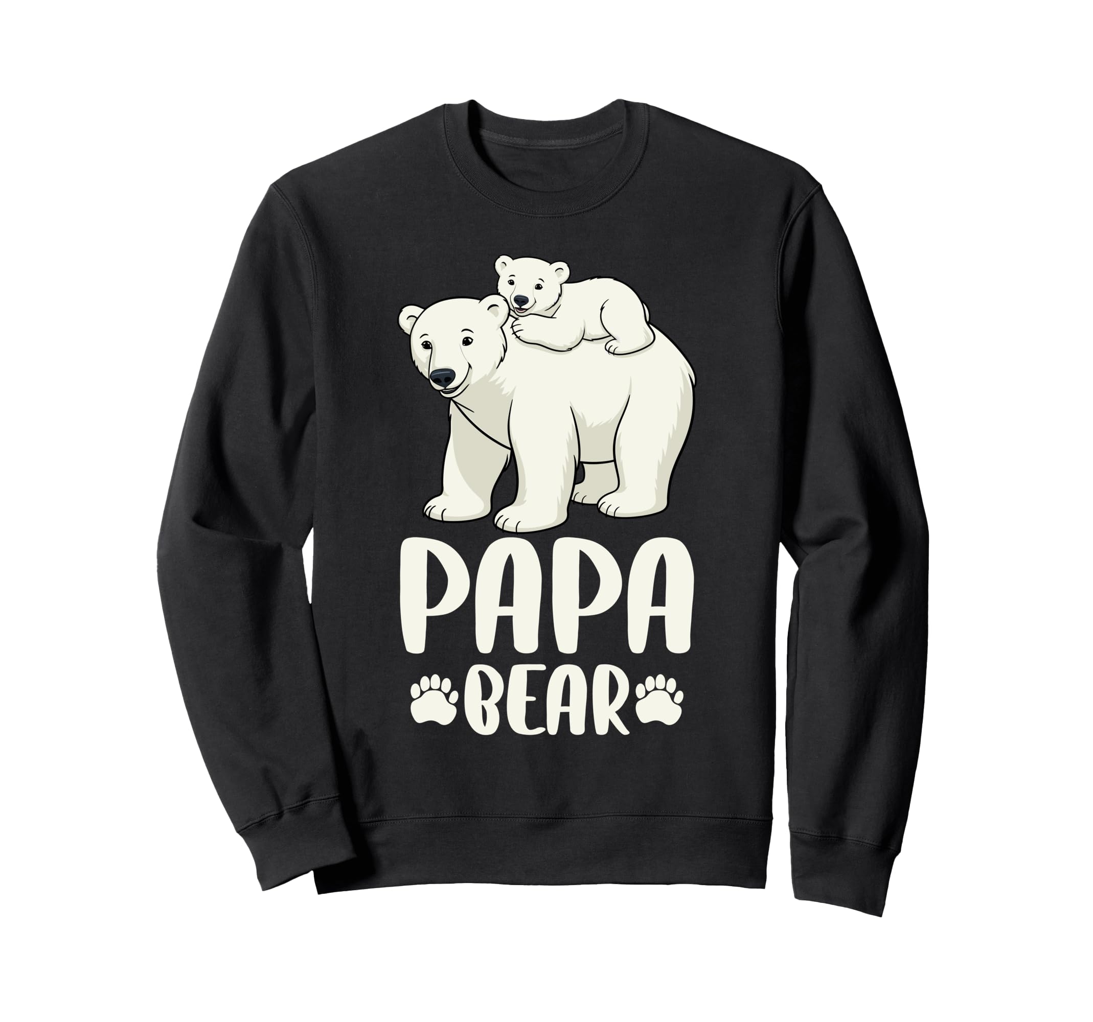Papa Bear And Cub Polar Bear Sweatshirt - Unique Graphic Men Women - T-Shirt, Sweatshirt, Hoodie