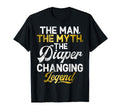 Myth Diaper Changing Legend New Dad T-Shirt - Minimalist Print Unisex - T-Shirt, Sweatshirt, Hoodie