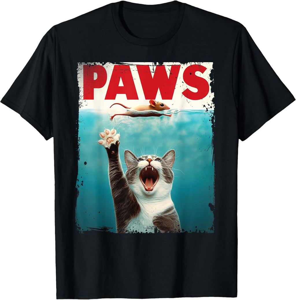 Paws Parody Cat Mouse Humorous Chasing Kitten - Adult & Kids T-Shirts, Sweatshirts & Hoodies apparel design preview 1