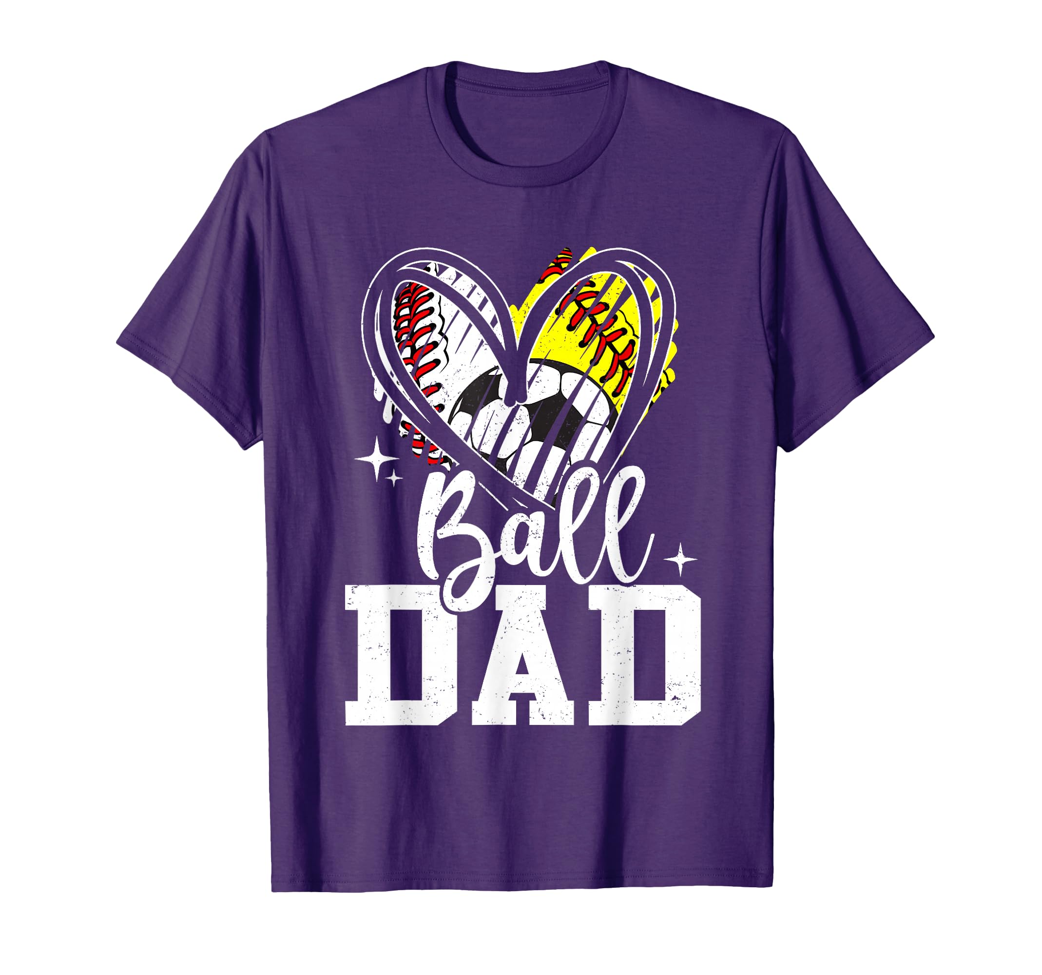 Ball Dad Baseball Softball Soccer Dad T-Shirt - Minimalist Print Men Women - T-Shirt, Sweatshirt, Hoodie