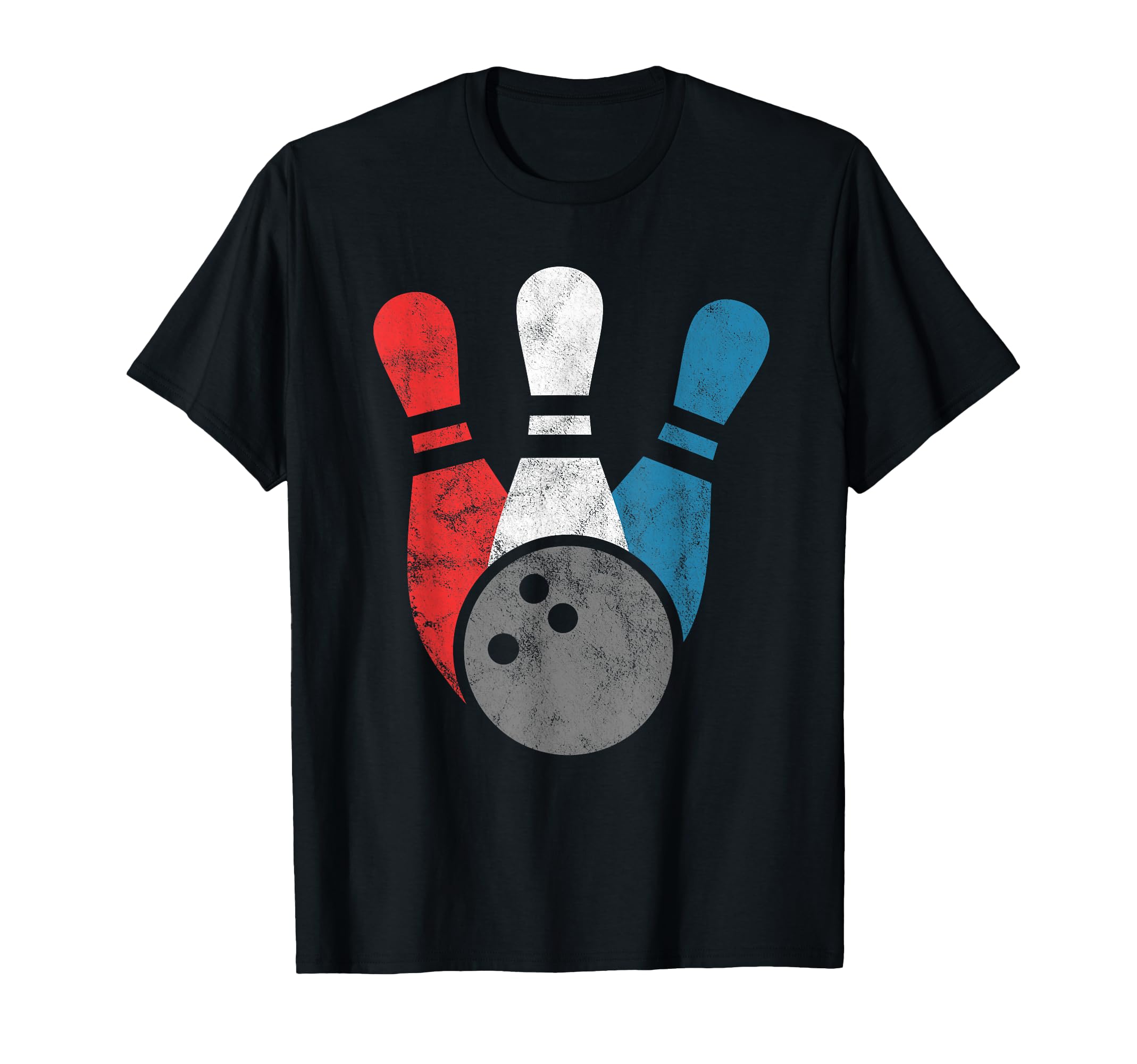 Distressed Bowling Bowling Pins And T-Shirt - Unique Graphic for Adults - T-Shirt, Sweatshirt, Hoodie