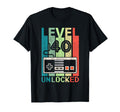Level 40 Unlocked Video Gamer 40Th T-Shirt - Novelty Apparel for Adults - T-Shirt, Sweatshirt, Hoodie