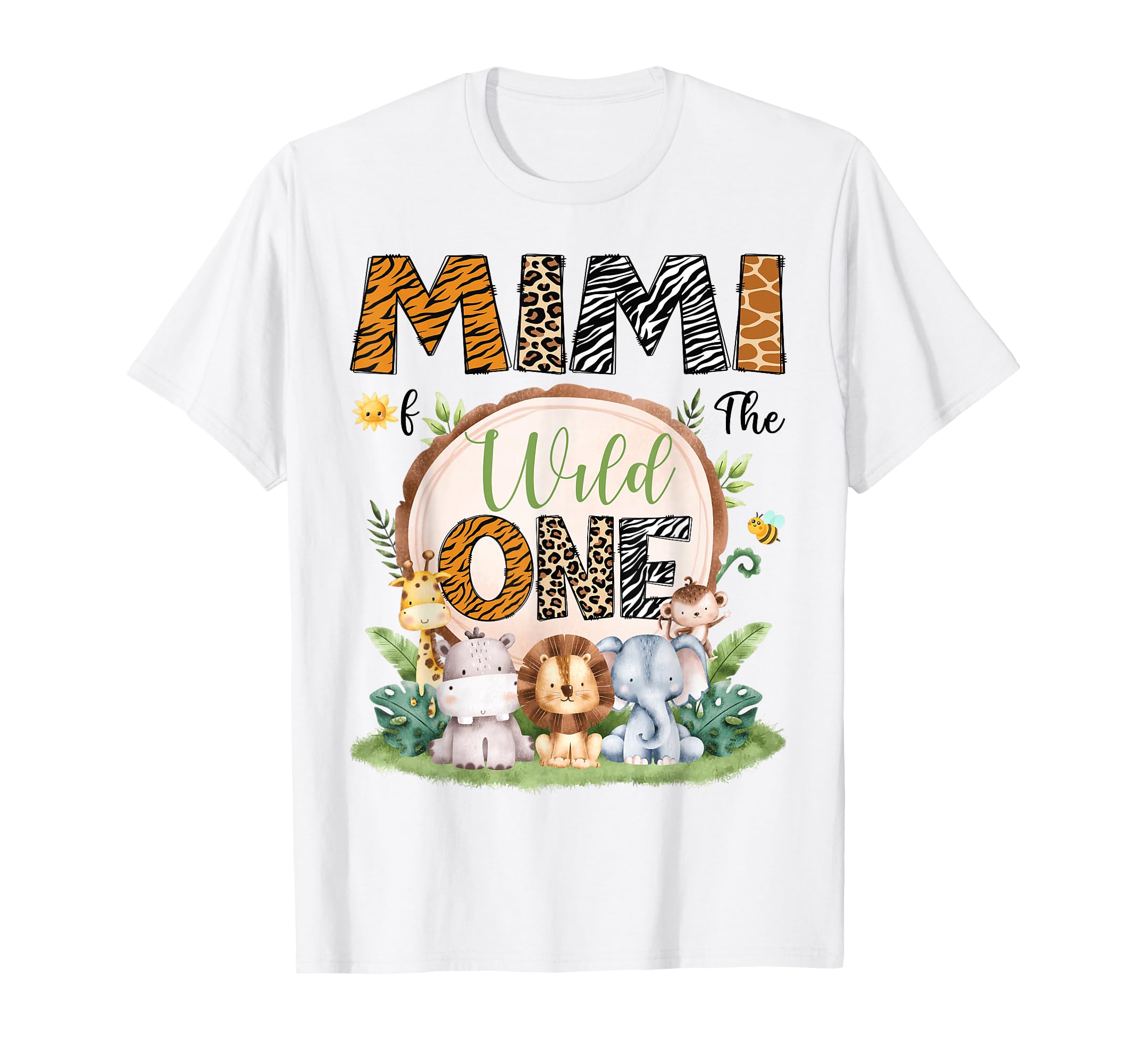 Mimi Wild One 1St Birthday Safari Jungle T-Shirt - Minimalist Print Unisex - T-Shirt, Sweatshirt, Hoodie