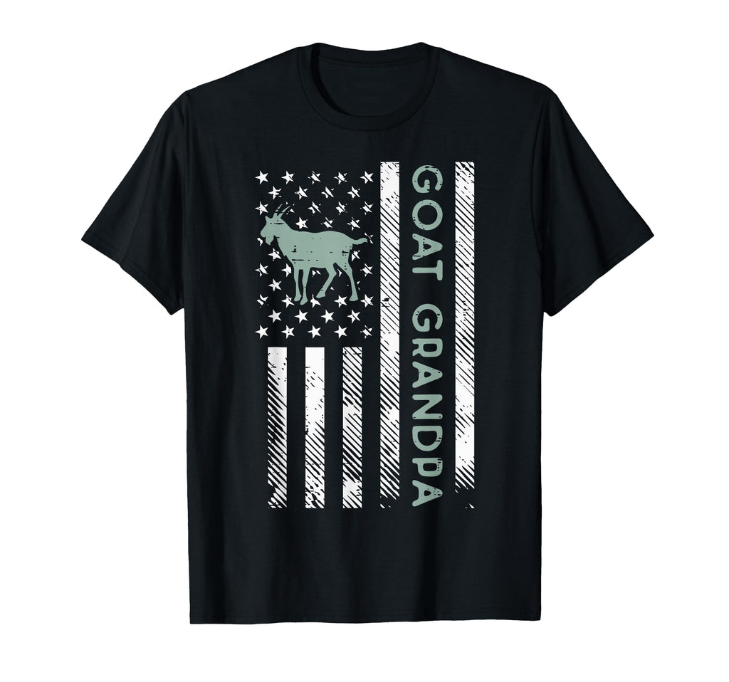 Goat Grandpa Us Flag Patriotic Farm T-Shirt - Aesthetic Graphic for Adults - T-Shirt, Sweatshirt, Hoodie