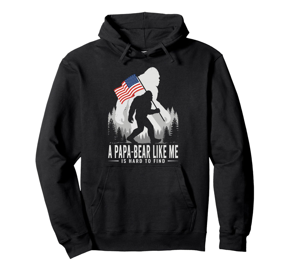 Papa Bear Like Me Funny Grandpa Bigfoot Hoodie - Streetwear Style Unisex - T-Shirt, Sweatshirt, Hoodie
