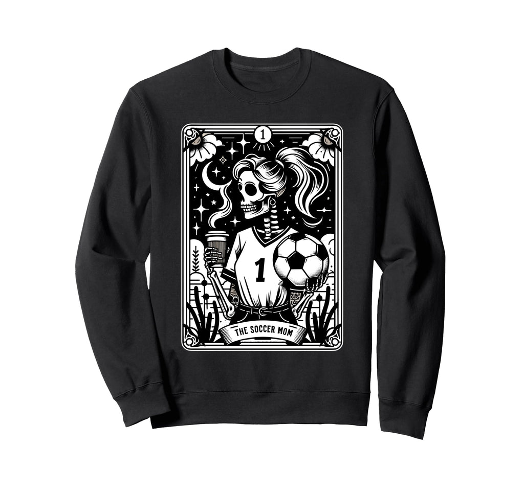 Soccer Mom Soccer Mum Tarot Card Sweatshirt - Minimalist Print for Adults - T-Shirt, Sweatshirt, Hoodie