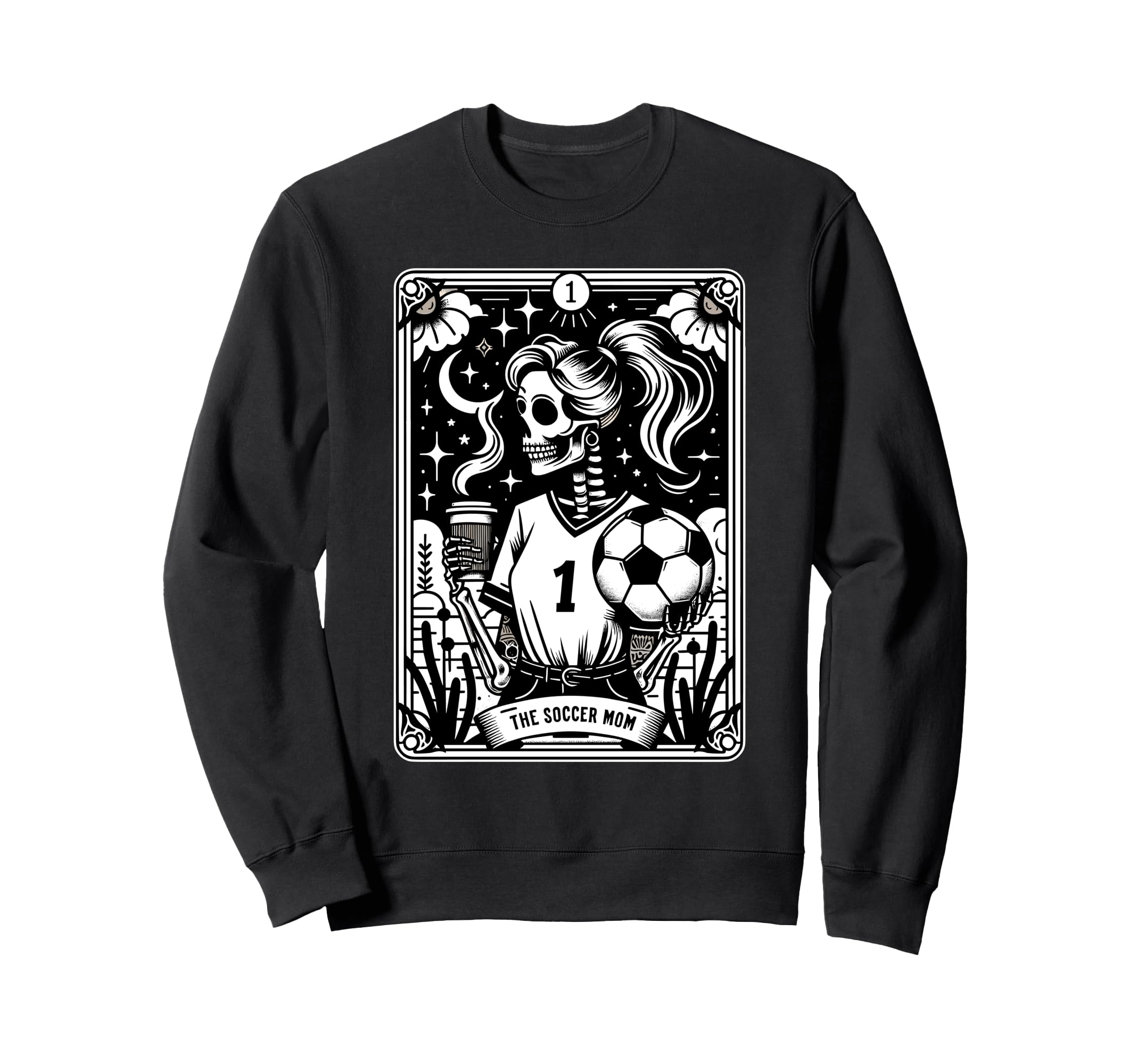 Soccer Mom Soccer Mum Tarot Card Sweatshirt - Minimalist Print for Adults - T-Shirt, Sweatshirt, Hoodie