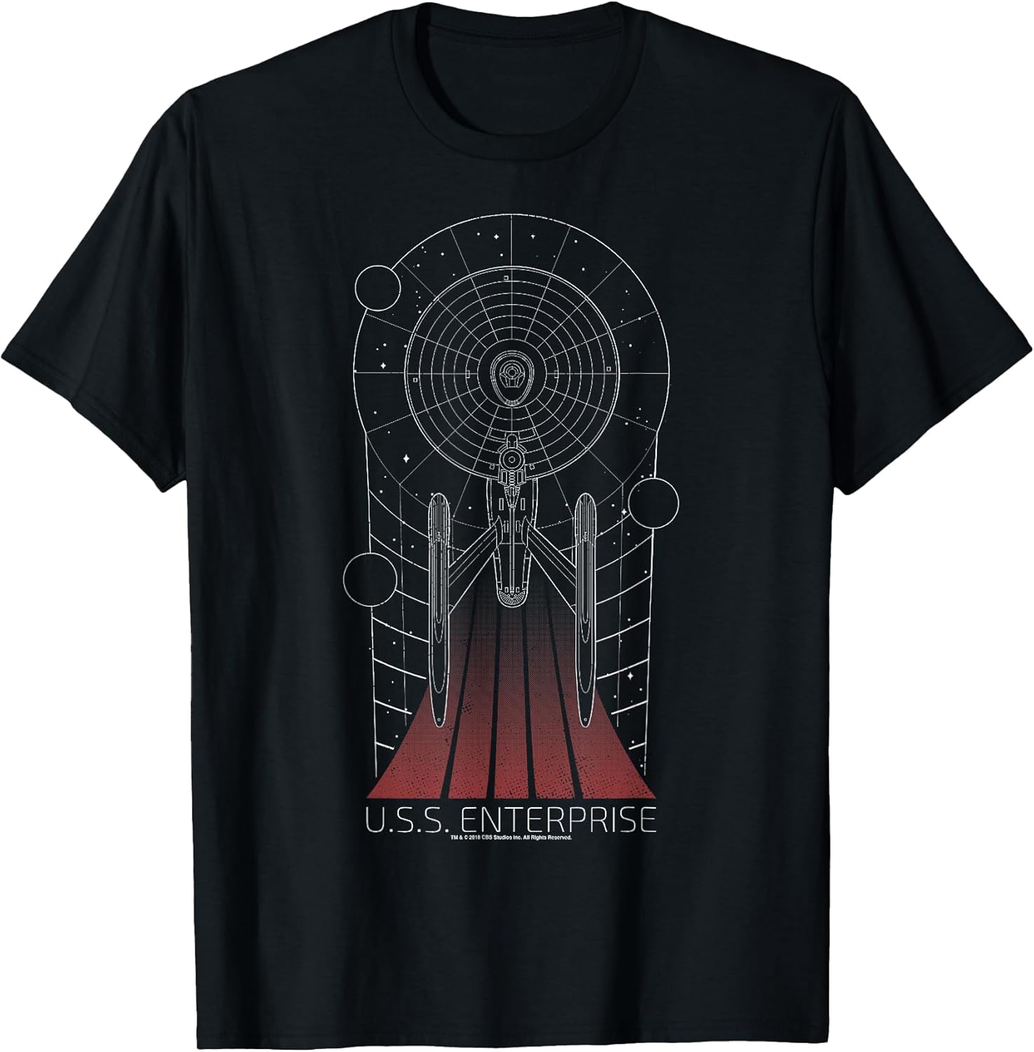 U.S.S. Enterprise Line Art - Adult & Kids T-Shirts, Sweatshirts & Hoodies apparel design preview 1