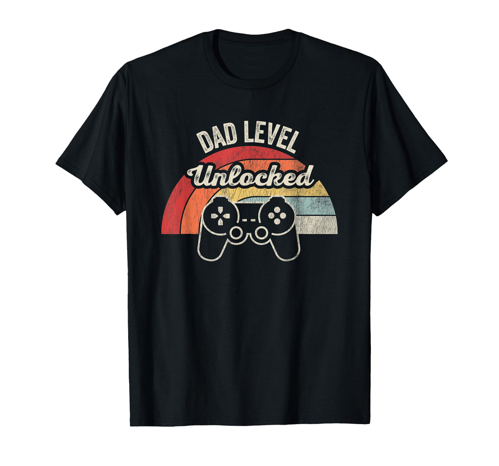 Dad Level Unlocked Gamer Controller T-Shirt - Aesthetic Graphic Men Women - T-Shirt, Sweatshirt, Hoodie