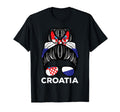 Croatia Flag Croatian Hairbun Football T-Shirt - Aesthetic Graphic Unisex - T-Shirt, Sweatshirt, Hoodie