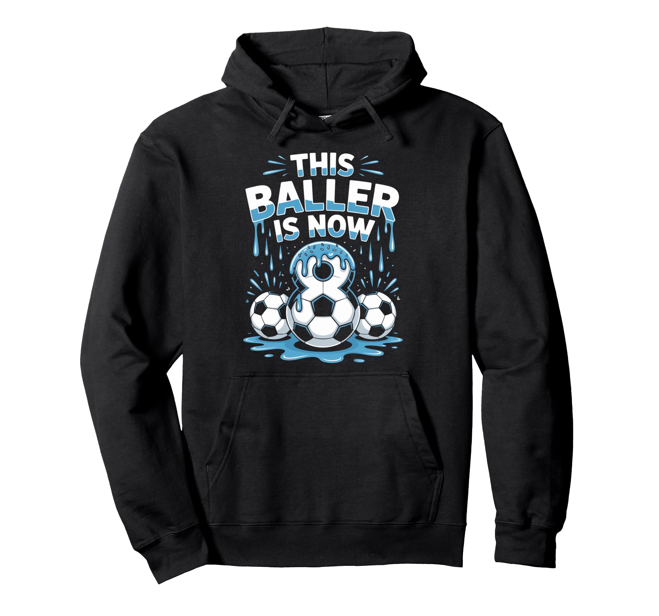 Baller Is Now 8 Ice Cream Drip Game Hoodie - Aesthetic Graphic Unisex - T-Shirt, Sweatshirt, Hoodie