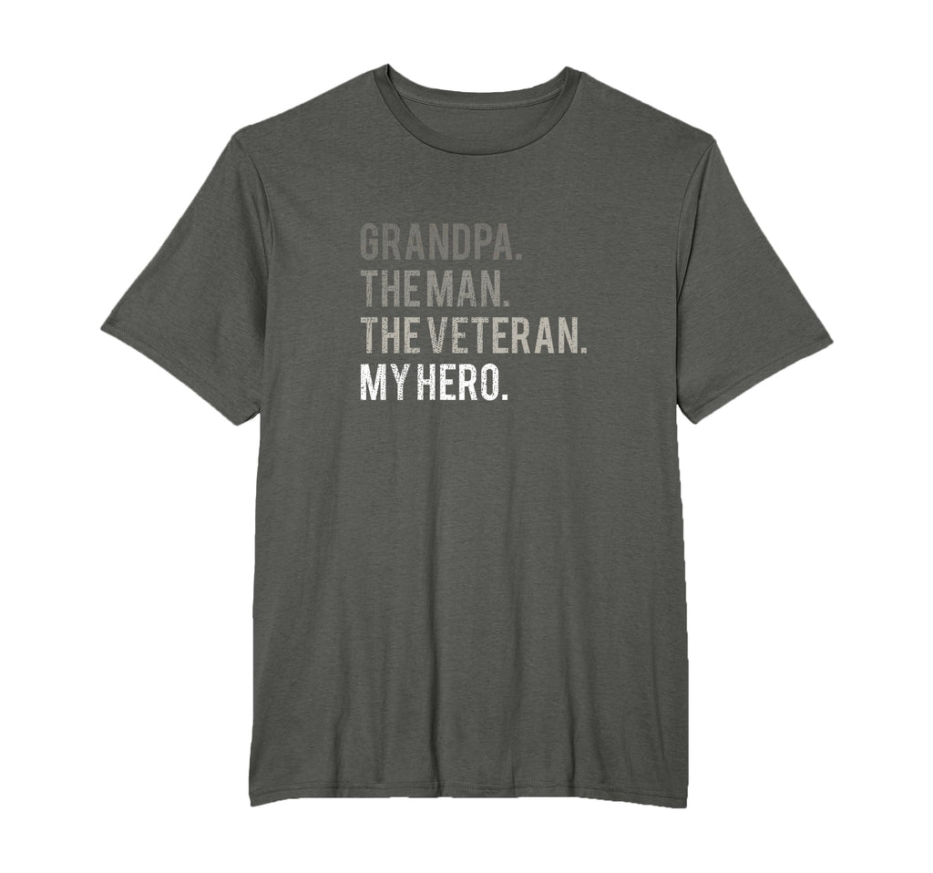 Grandpa Veteran My Hero Dad T-Shirt - Unique Graphic Unisex - T-Shirt, Sweatshirt, Hoodie