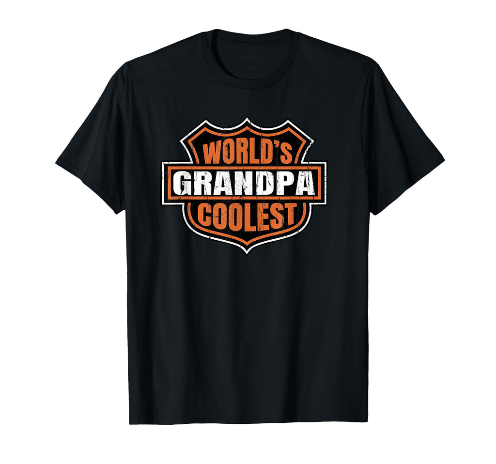 Worlds Coolest Grandpa Motorcycle T-Shirt - Aesthetic Graphic for Adults - T-Shirt, Sweatshirt, Hoodie