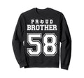 Number 58 Custom Proud Soccer Sweatshirt - Trendy Graphic for Adults - T-Shirt, Sweatshirt, Hoodie