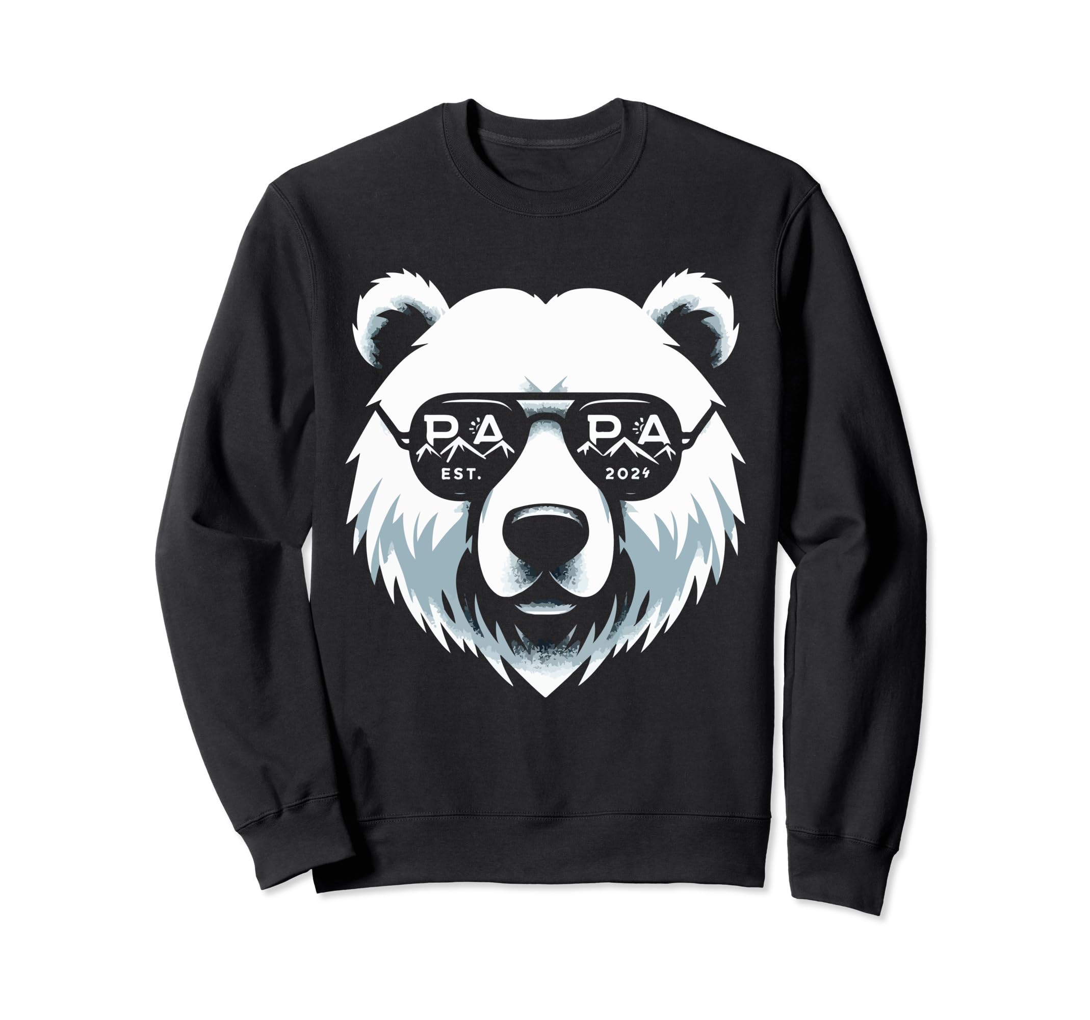 Papa Bear Est 2024 New Dad Funny Happy Sweatshirt - Unique Graphic Unisex - T-Shirt, Sweatshirt, Hoodie