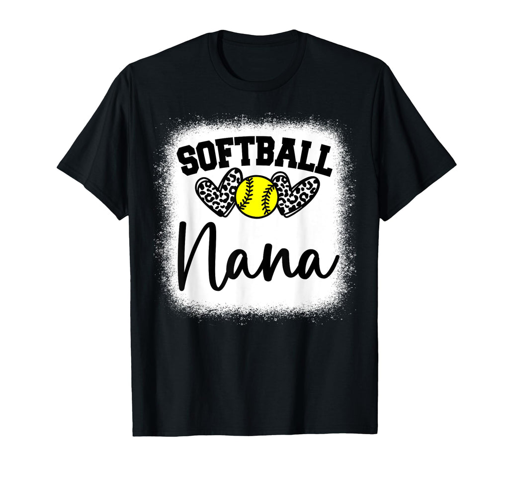 Personalized Softball Heart Nana T-Shirt - Graphic Print Men Women - T-Shirt, Sweatshirt, Hoodie