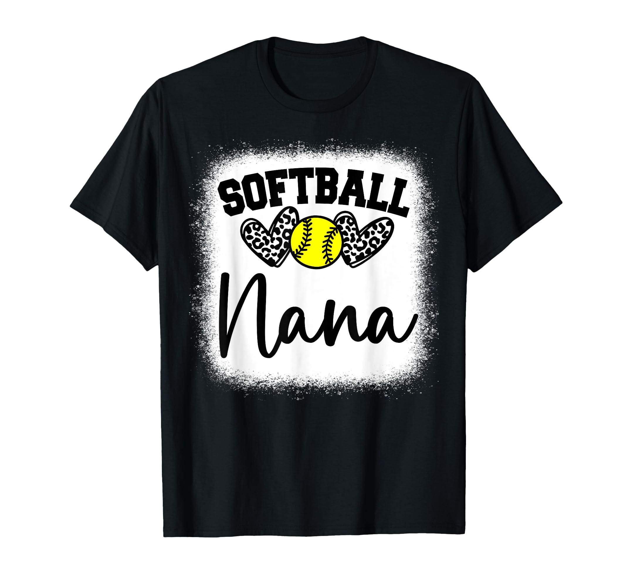Personalized Softball Heart Nana T-Shirt - Graphic Print Men Women - T-Shirt, Sweatshirt, Hoodie