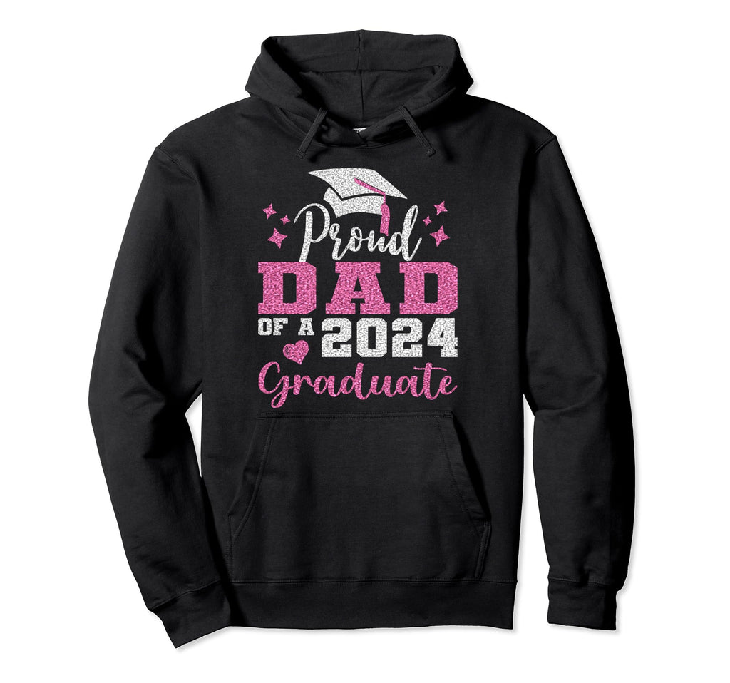 Super Proud Dad 2024 Graduate Awesome Hoodie - Minimalist Print Men Women - T-Shirt, Sweatshirt, Hoodie