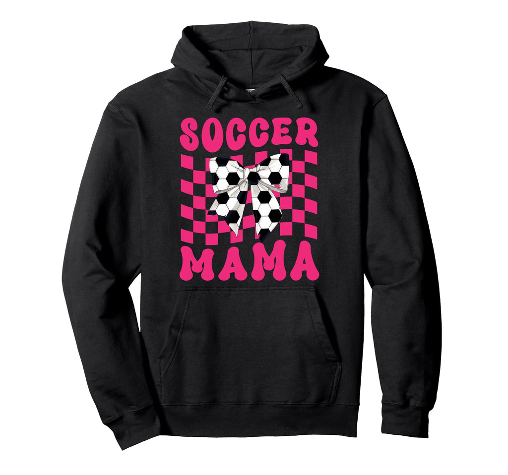 Soccer Mama Coquette Bow Soccer Mom Game Hoodie - Minimalist Print Unisex - T-Shirt, Sweatshirt, Hoodie