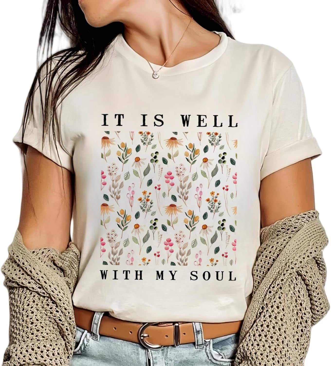 Christian for Women Vintage Bible Verse Boho - Adult & Kids T-Shirts, Sweatshirts & Hoodies apparel design preview 1