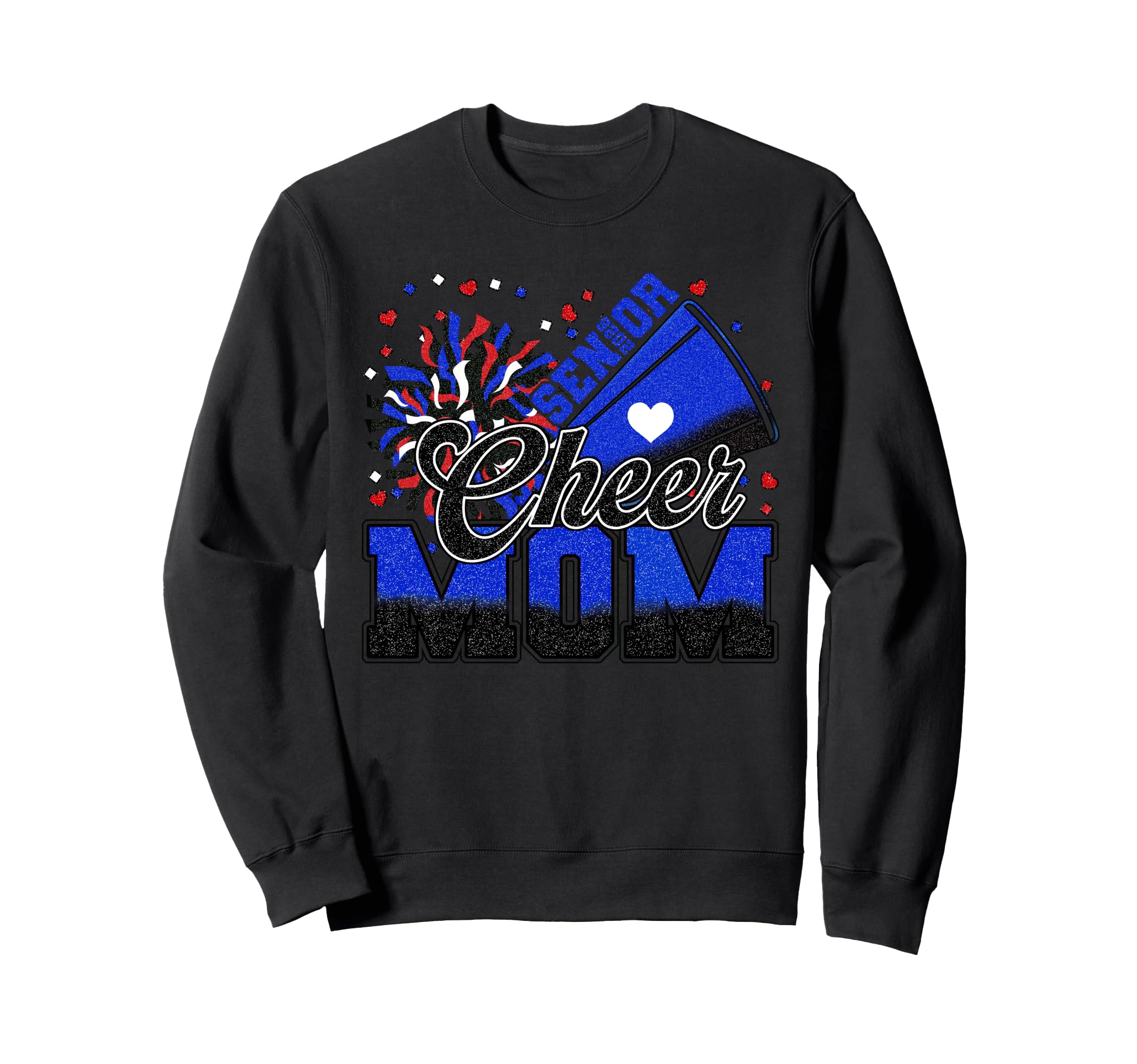 Senior Cheer Mom 2026 Blue Sweatshirt - Fun Novelty Design for Adults - T-Shirt, Sweatshirt, Hoodie